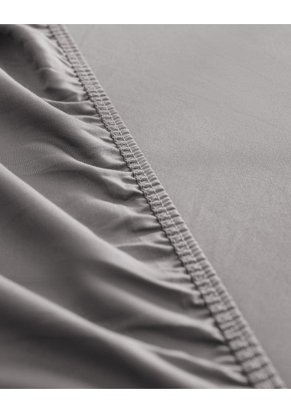 Ciel King Size %100 Pamuk Lastikli Saten Çarşaf - Gri modelleri