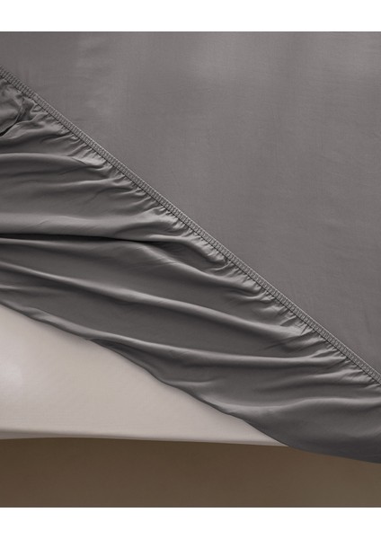 Ciel King Size %100 Pamuk Lastikli Saten Çarşaf - Gri fırsatları
