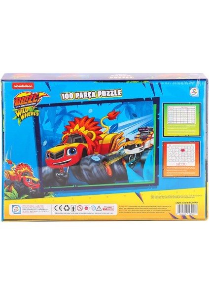 BL0048 Blaze Monster Machines 100 Parça Puzzle -Laçokids