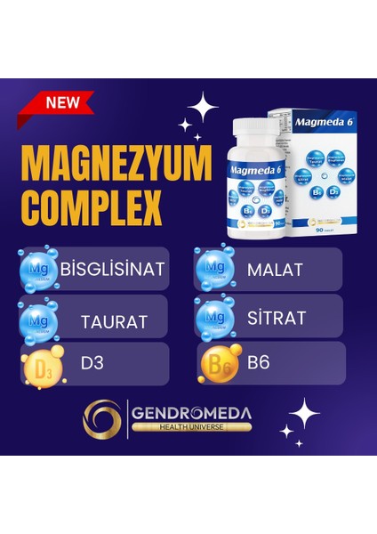 Magmeda-6 90 Tablet Magnezyum Kompleks