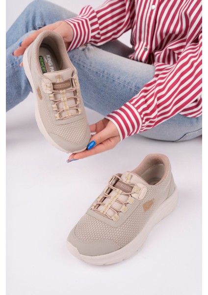 Kadın Bej Memory Foam Clima Comfort Spor Ayakkabı