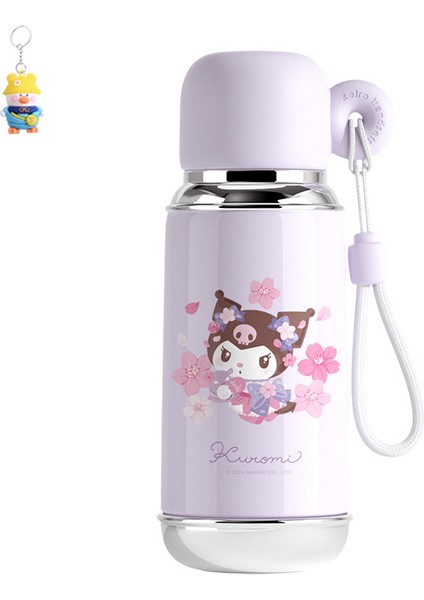 Sanrio Saplı Termos Bardağı 470ML Karikatür Düz Bardağı 316 Gıda Sınıfı Okul Ofisi Süper Sevimli Zarif Sevimli Su Bardağı (Yurt Dışından)