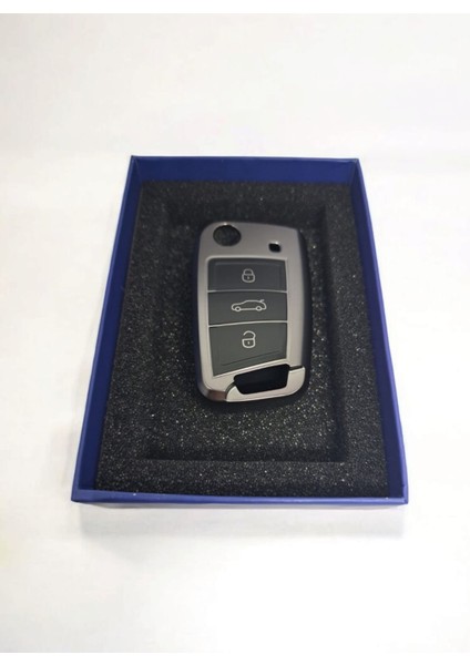 Anahtarlık Kabı Sılıkonlu Grı Vw Model Lux Kutulu
