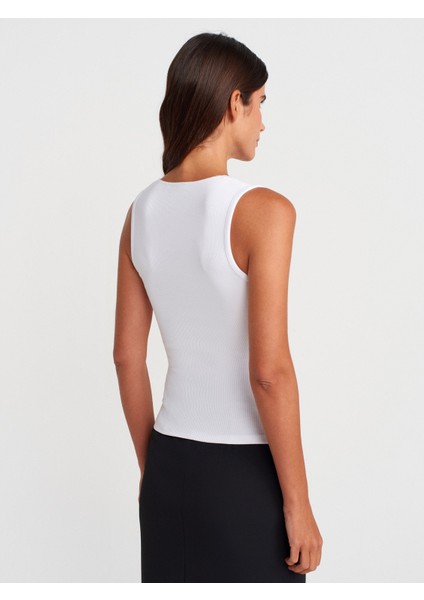 31778 Dantel Detaylı Top-Siyah