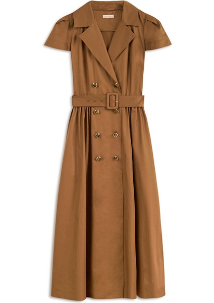 Metal Düğmeli Poplin Elbise MW6240002051146 indirimleri