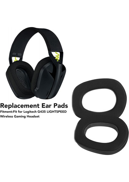 Logitech G435 Kulaklık 1 Çift Serin Deri Kulak Yastıkları Siyah Serin Deri (Yurt Dışından)