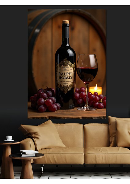 Fıçı ve Şarap Dekoratif Kanvas - Mdf Ahşap Tablo fiyatları