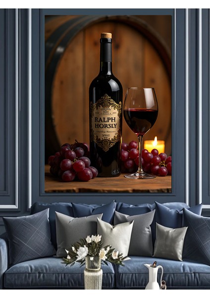 Fıçı ve Şarap Dekoratif Kanvas - Mdf Ahşap Tablo modelleri