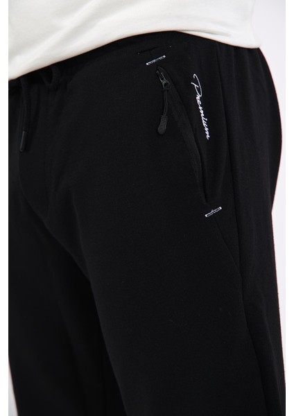 Siyah-Antrasit Paçası Lastikli Erkek 2'li Eşofman Altı indirimleri