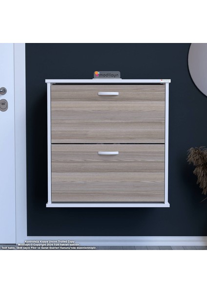 UMAY Antre Hol 72x 78x 26 cm’ lik 2 Düşer Kapak 4 Göz Bölmeli Ayakkabılık indirimleri