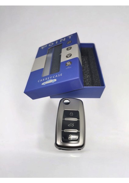 Anahtarlık Kabı Sılıkonlu Grı Vw Model Lux Kutulu