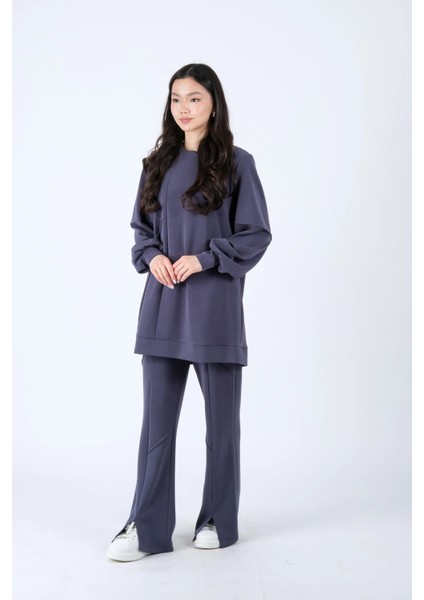 Nuss 1036 Biye Detay Modal Pantolonlu Takım