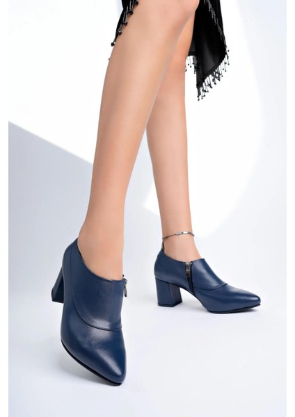 Tarçın Hakiki Deri Klasik Günlük Kadın Topuklu Ayakkabı TRC71-0102 modelleri