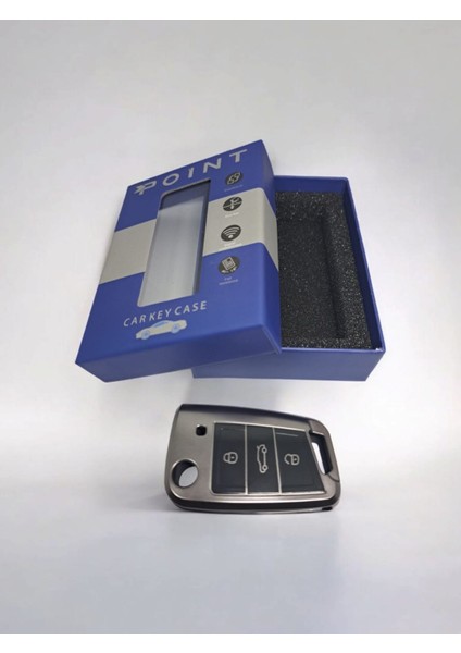 Anahtarlık Kabı Sılıkonlu Grı Vw Model Lüx Kutulu