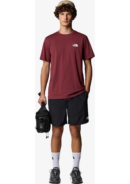 M Ss Sımple Dome Erkek Bordo T-Shirt NF0A87NG0VO1