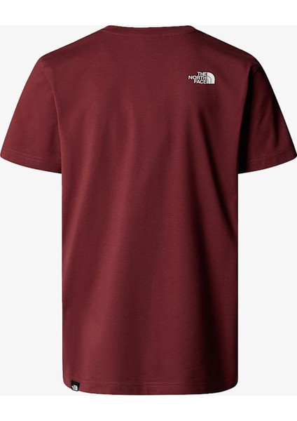 M Ss Sımple Dome Erkek Bordo T-Shirt NF0A87NG0VO1