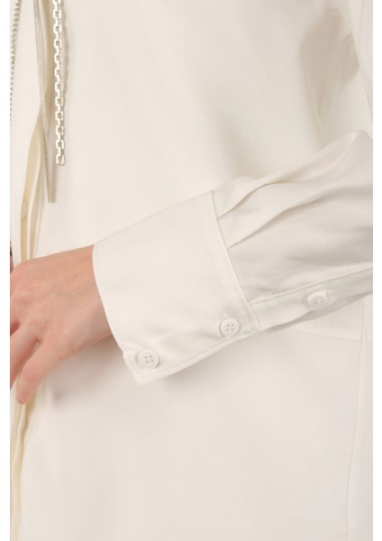 Basic Tensel Gömlek Ekru