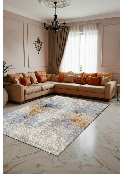 Bambu Vintage Salon Halısı Kaymaz Pamuk Taban - KVSH370