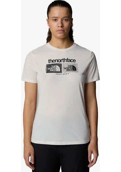 W Foundatıon Graphıc 1 Kadın Beyaz T-Shirt Nf0a8brzqlı1