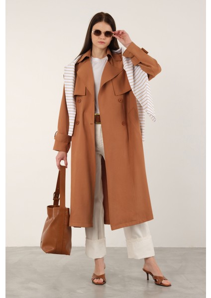 Tensel Trençkot Koyu Mango