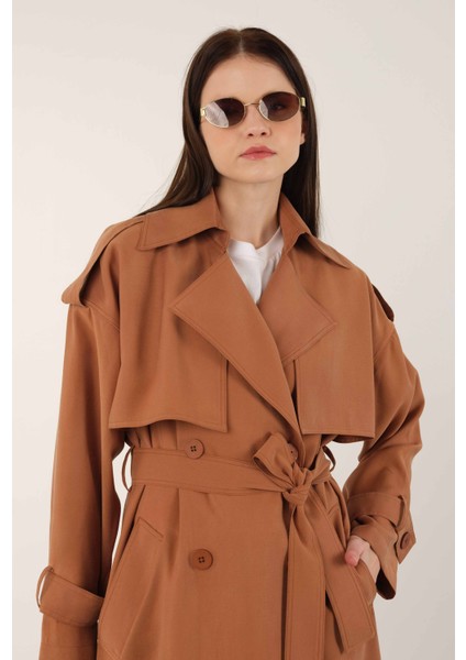 Tensel Trençkot Koyu Mango modelleri