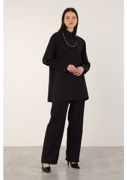 Tensel Boru Paça Pantolon Siyah indirimleri