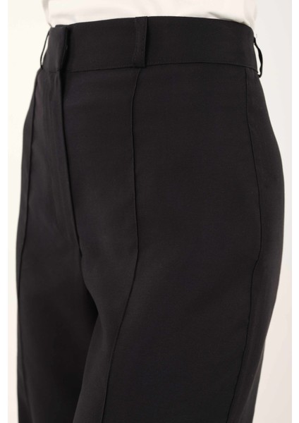 Tensel Boru Paça Pantolon Siyah