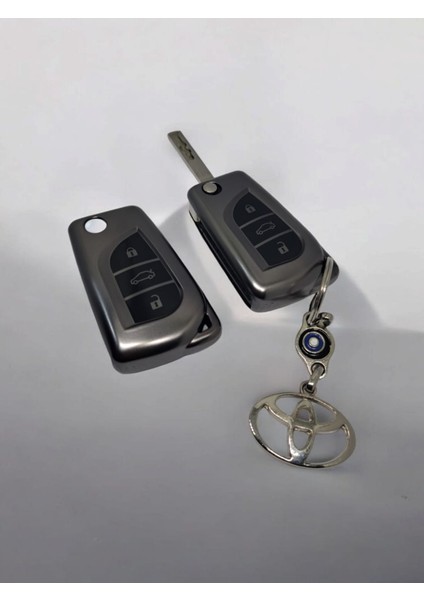 Anahtarlık Kabı Silikon Gri Toyota Model Lux Kutulu fiyatları