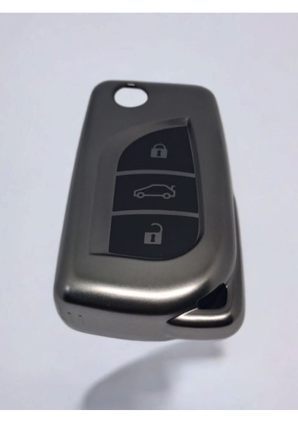 Anahtarlık Kabı Silikon Gri Toyota Model Lux Kutulu modelleri