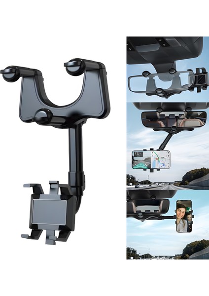 360° Dönebilen Geri Çekilebilir Araba Telefon Tutacağı (Yurt Dışından)