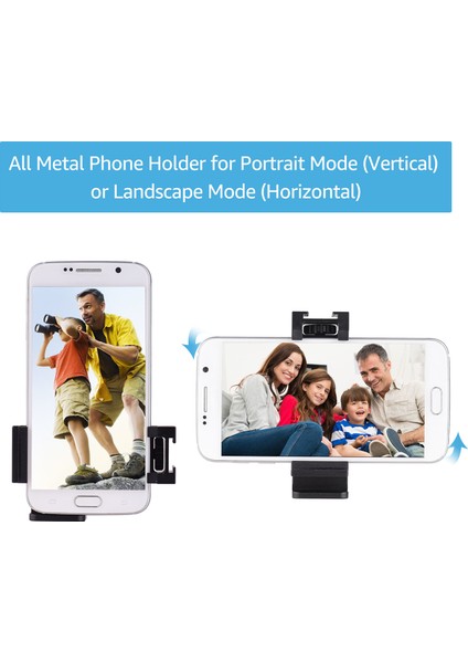 Tam Metal Cep Telefonu Tutucu Tripod Tepsi Dikey ve Yatay Modları Destekliyor (Yurt Dışından)