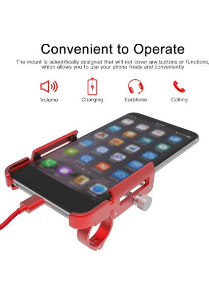 Alüminyum Bisiklet Telefon Tutacağı 360 Derece Dönebilen Kaymayan (Yurt Dışından) modelleri