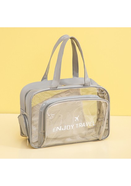 Ayakkabı Bölmeli Şeffaf Su Geçirmez Seyahat Kozmetik Saklama Çantası (Yurt Dışından)