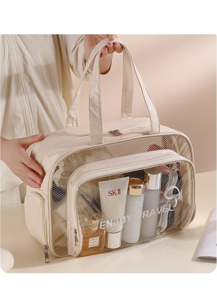 Ayakkabı Bölmeli Şeffaf Su Geçirmez Seyahat Kozmetik Saklama Çantası (Yurt Dışından) fiyatları