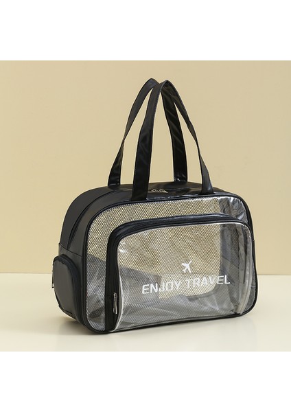 Ayakkabı Bölmeli Şeffaf Su Geçirmez Seyahat Kozmetik Saklama Çantası (Yurt Dışından)