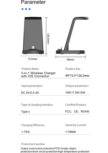 A001 3'lü 10W Hızlı Şarjlı Kablosuz Şarj Aleti (Yurt Dışından) indirimleri