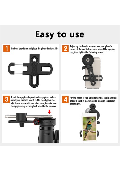 Teleskop Için Ayarlamalı Klipsli Evrensel Cep Telefonu Adaptör Montajı (Yurt Dışından) indirimleri