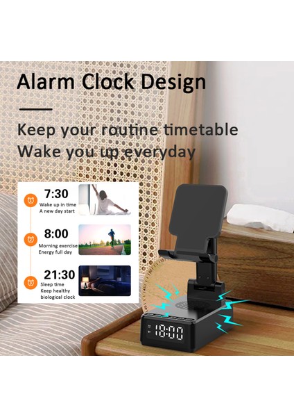 Masaüstü Kablosuz Şarjlı Cep Telefonu Tutucu 3'lü Kablosuz Şarjcı 1500MAH Pil (Yurt Dışından) indirimleri