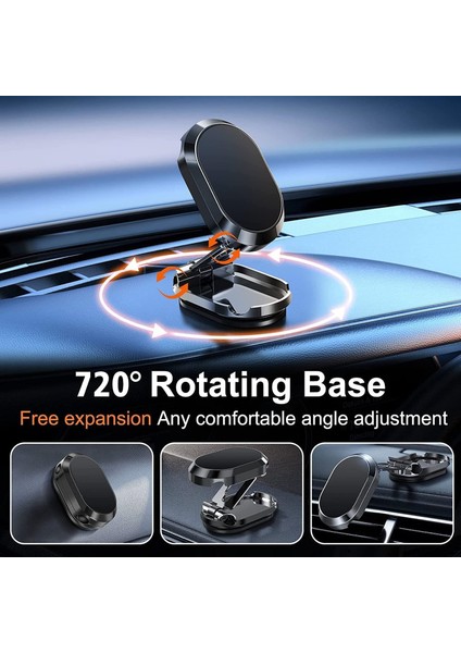 Alüminyum Manyetik 360° Döner Araba Cep Telefonu Tutucu (Yurt Dışından) modelleri