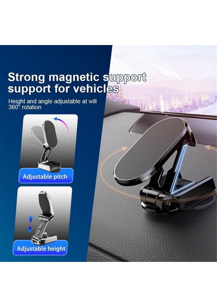 Alüminyum Manyetik 360° Döner Araba Cep Telefonu Tutucu (Yurt Dışından) fırsatları