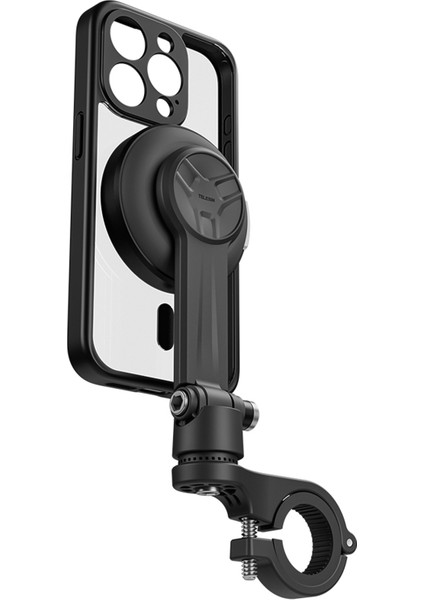 Telesın Motosiklet Cep Telefonu Montajı iPhone 15 Pro Max Için Sarsıntıya Dalı Manyetik (Yurt Dışından)