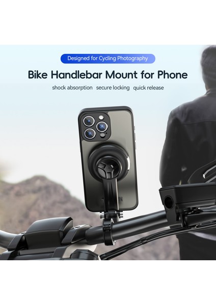 Telesın Motosiklet Cep Telefonu Montajı iPhone 15 Pro Max Için Sarsıntıya Dalı Manyetik (Yurt Dışından) fiyatları