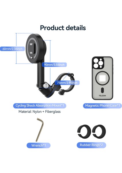 Telesın Motosiklet Cep Telefonu Montajı iPhone 15 Pro Max Için Sarsıntıya Dalı Manyetik (Yurt Dışından) fırsatları