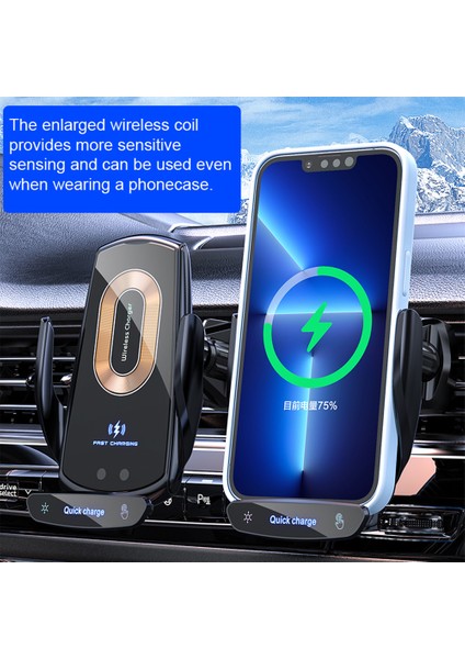 Araba Cep Telefonu Kablosuz Şarjlı Tutucu Akıllı Otomatik Hızlı Şarj (Yurt Dışından) fiyatları