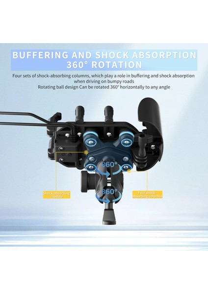 Motosiklet Telefon Tutucu 15W Kablosuz Şarj 360° Dönüş (Yurt Dışından) fiyatları