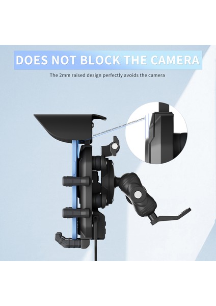 Motosiklet Telefon Tutucu 15W Kablosuz Şarj 360° Dönüş (Yurt Dışından) modelleri