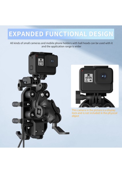 Motosiklet Telefon Tutucu 15W Kablosuz Şarj 360° Dönüş (Yurt Dışından) indirimleri