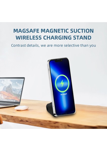 Magneetik Telefon Tutacağı Bt Bağlantılı iPhone 14/13/12/11 Serisi Android Için Kablosuz Şarjlı (Yurt Dışından)