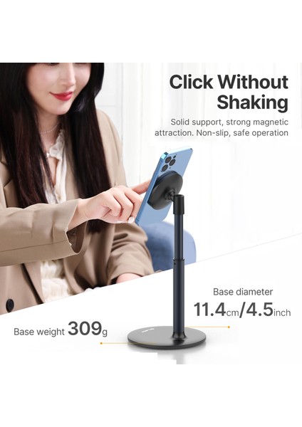 Vıjım HP002 Manyetik Masaüstü Cep Telefonu Standı 360° Dönebilen 2 Seviyeli Yükseklik Ayarlı (Yurt Dışından) modelleri