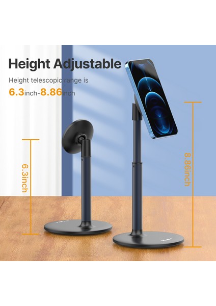 Vıjım HP002 Manyetik Masaüstü Cep Telefonu Standı 360° Dönebilen 2 Seviyeli Yükseklik Ayarlı (Yurt Dışından) indirimleri